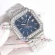 super clone Patek Philippe Cubitus 5821 iced out diamond bezel blue dial watch (10)_th.jpg